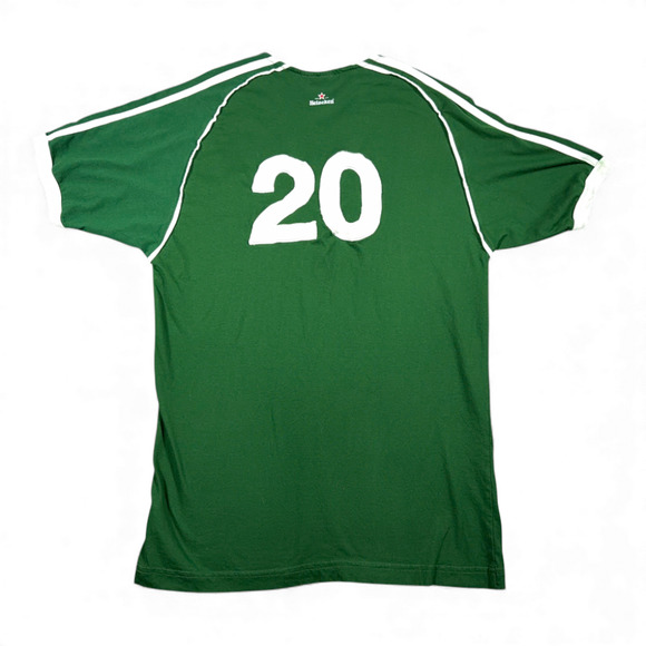 Heineken Soccer Shirt Adult LARGE Green White UEFA Champions League Jersey 20 - Picture 2 of 10